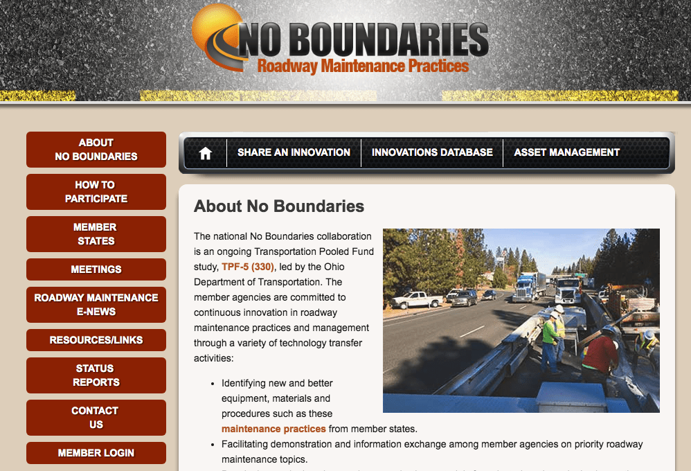 No Boundaries Roadway Maintenance Practices